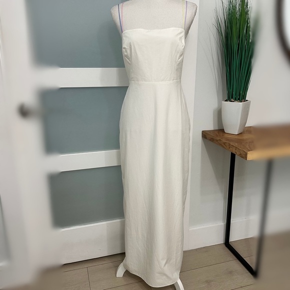 Anna October X J.Crew MultiStrap Sheath Maxi Dress 10 Ivory Limited Edition NWT - Picture 1 of 12
